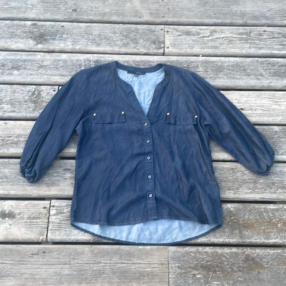 Harve Benard Tencel  Denim look Blouse